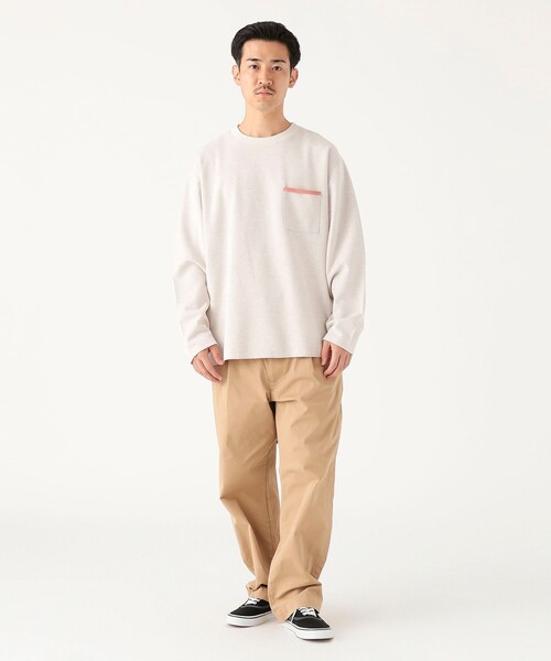 B:MING by BEAMS(ビーミングバイビームス)の「ダブルフェイス クルーネック カットソー(Tシャツ/カットソー・メンズ・ホワイト系その他5/チャコールグレー/ネイビー・S/M/L/XL)」の4枚目の写真
