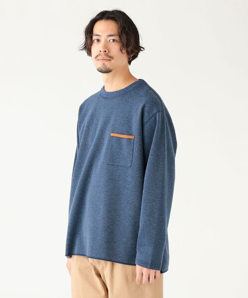 B:MING by BEAMS(ビーミングバイビームス)の「ダブルフェイス クルーネック カットソー(Tシャツ/カットソー・メンズ・ホワイト系その他5/チャコールグレー/ネイビー・S/M/L/XL)」の7枚目の写真