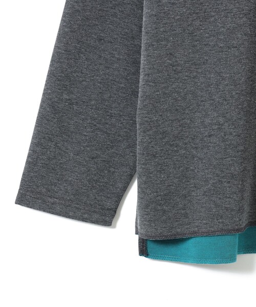 B:MING by BEAMS(ビーミングバイビームス)の「ダブルフェイス クルーネック カットソー(Tシャツ/カットソー・メンズ・ホワイト系その他5/チャコールグレー/ネイビー・S/M/L/XL)」の11枚目の写真