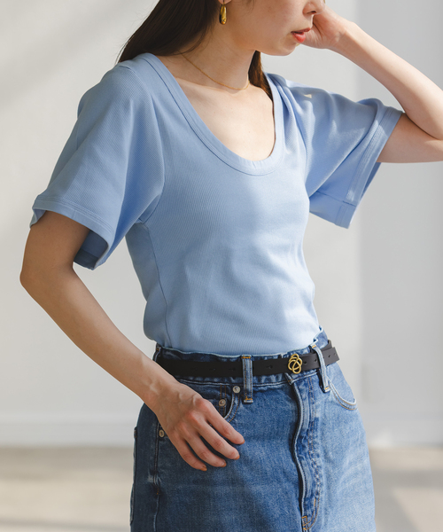 BY MALENE BIRGER/バイマレーネビルガー リブUネックTEE（T
