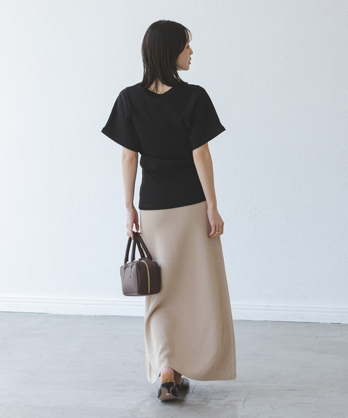 25SS Noble バイマレーネビルガー　リブUネックTee BY MALENE BIRGER/バイマレーネビルガー リブUネックTEE（T