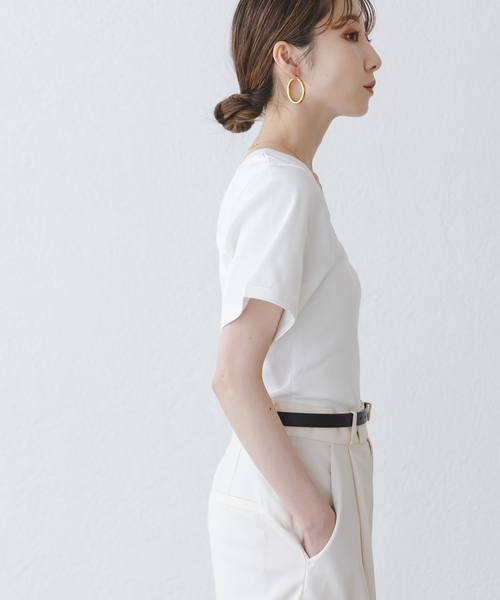 BY MALENE BIRGER バイマレーネビルガー Lunae スクープネック Tシャツ Q72079005 ホワイト 34 IT3HEPYNH6J0 BY MALENE BIRGER バイマレーネビルガー Lunae スクープネック T