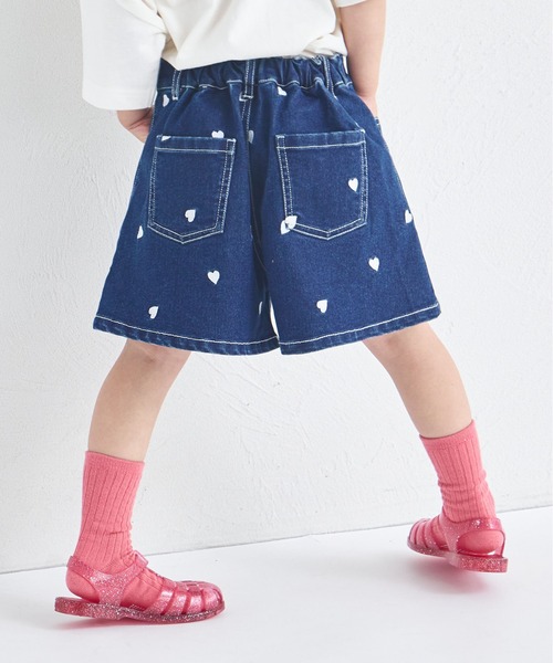 pairmanon（ペアマノン）の「ハート刺繍 ショートパンツ（その他パンツ・キッズ・インディゴブルー/ブラック/ライトブルー・100/110/120/130/140/150/90）」の7枚目の写真