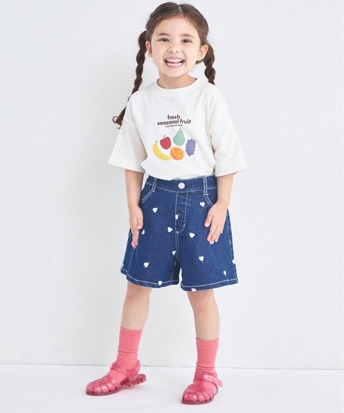 pairmanon（ペアマノン）の「ハート刺繍 ショートパンツ（その他パンツ・キッズ・インディゴブルー/ブラック/ライトブルー・100/110/120/130/140/150/90）」の5枚目の写真