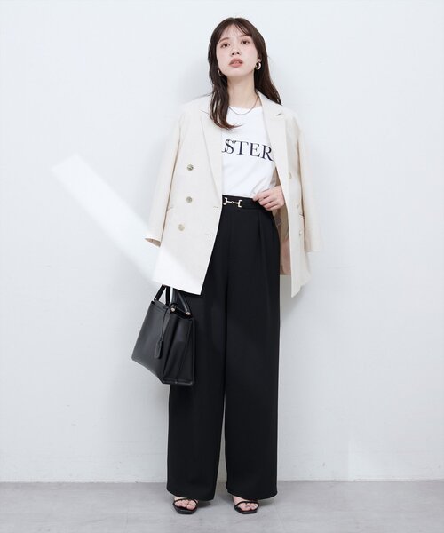 natural couture（ナチュラルクチュール）の「ビットベルトストレッチパンツ（その他パンツ・レディース・ネイビー/グレイッシュベージュ/ブラック・FREE）」の22枚目の写真