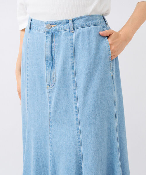 RIVE DROITE(リヴドロワ)の「【MONN.:.(モン)】ライトデニムマキシスカート(スカート・レディース・ブルー/サックスブルー・38/36)」の16枚目の写真