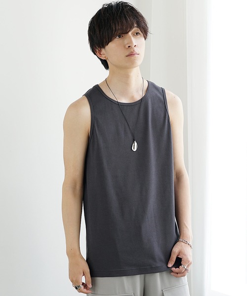 MinoriTY（マイノリティ）の「【MinoriTY】プレミアムコットンインナー専用タンクトップ メンズ フラットセミロング（タンクトップ・メンズ・ホワイト/ブラック・S/L/M）」の4枚目の写真