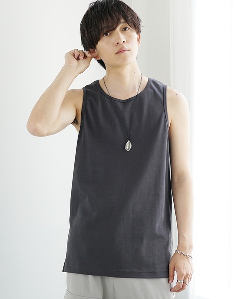 MinoriTY（マイノリティ）の「【MinoriTY】プレミアムコットンインナー専用タンクトップ メンズ フラットセミロング（タンクトップ・メンズ・ホワイト/ブラック・S/L/M）」の13枚目の写真