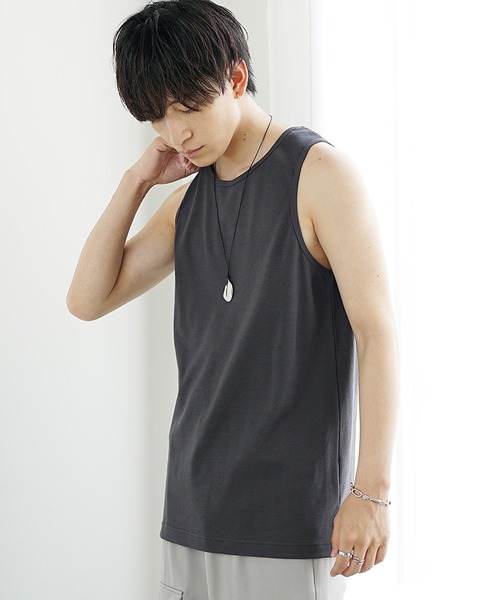 MinoriTY（マイノリティ）の「【MinoriTY】プレミアムコットンインナー専用タンクトップ メンズ フラットセミロング（タンクトップ・メンズ・ホワイト/ブラック・S/L/M）」の15枚目の写真