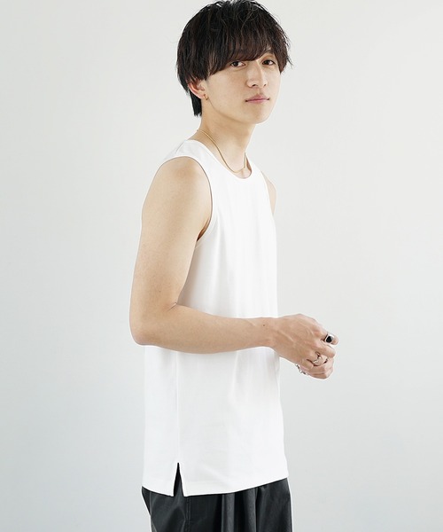 MinoriTY（マイノリティ）の「【MinoriTY】プレミアムコットンインナー専用タンクトップ メンズ フラットセミロング（タンクトップ・メンズ・ホワイト/ブラック・S/L/M）」の10枚目の写真