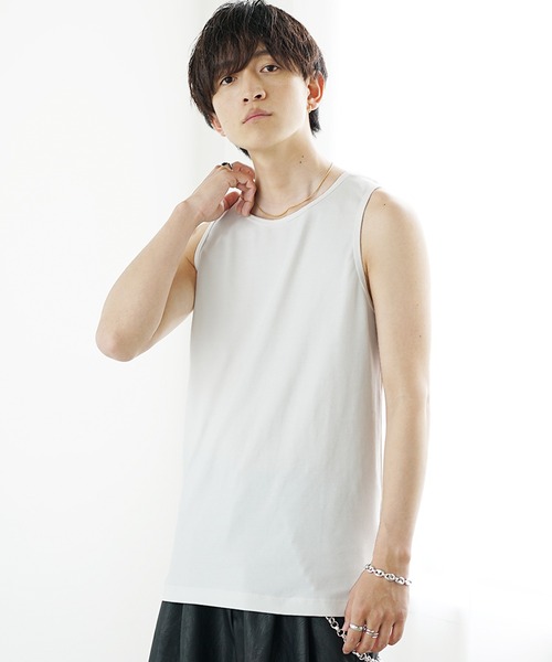 MinoriTY（マイノリティ）の「【MinoriTY】プレミアムコットンインナー専用タンクトップ メンズ フラットセミロング（タンクトップ・メンズ・ホワイト/ブラック・S/L/M）」の12枚目の写真