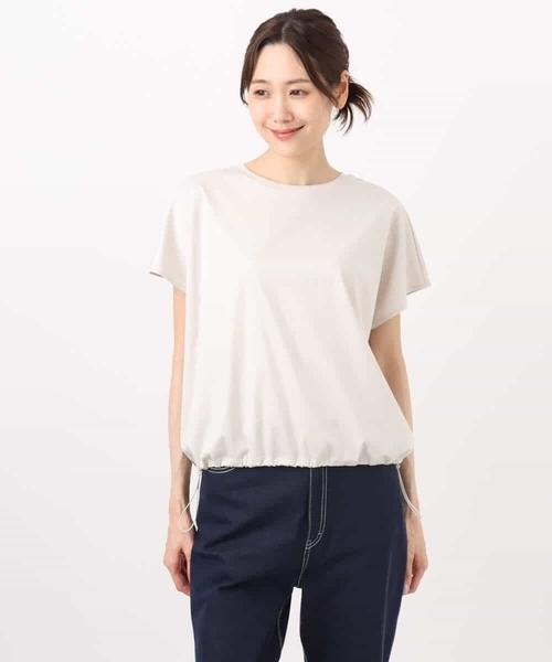 MK MICHEL KLEIN(エムケーミッシェルクラン)の「裾ドロストデザインカットソー/接触冷感/洗える(Tシャツ/カットソー・レディース・ブラウン系その他/グレイッシュベージュ/ホワイト/チャコールグレー・38)」の22枚目の写真