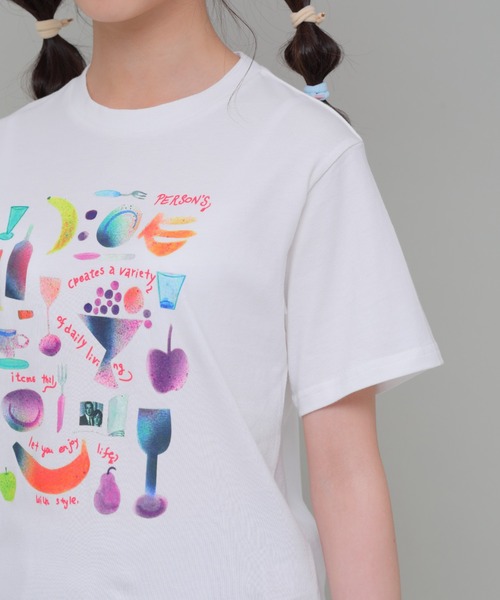 セール】コットン100％ カラフルイラスト 半袖Tシャツ（Tシャツ