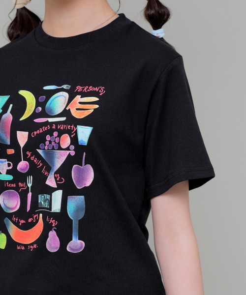セール】コットン100％ カラフルイラスト 半袖Tシャツ（Tシャツ