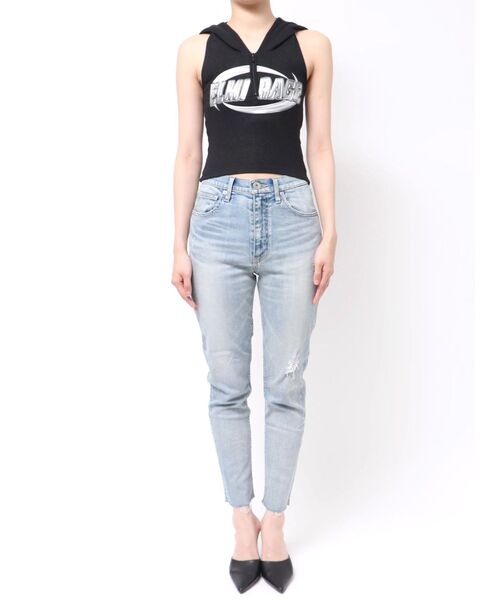 GYDA（ジェイダ）の「ELMIRAGEベアフーディートップス（Tシャツ/カットソー・レディース・オフホワイト/ブラック・FREE）」の5枚目の写真