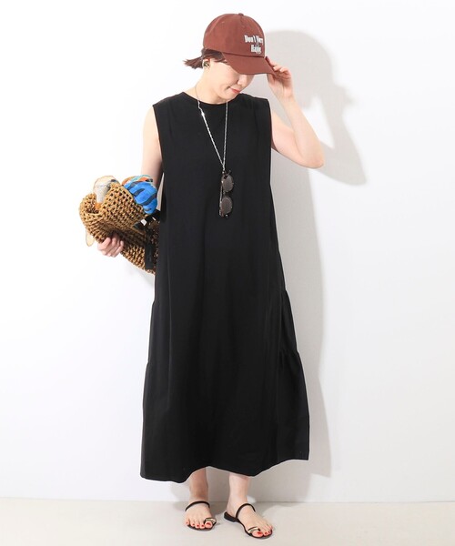 シルケット天竺バックティアードワンピース（ワンピース）｜MICO