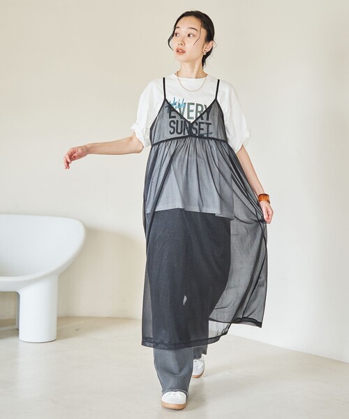 ワンピース kameleon*size90 satin cami long dress（マキシ丈/ロングワンピース）｜célon
