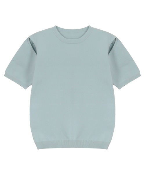 トップス SOPHNET WASHABLE WOOL HEM RIBBED L/S セール】ショルダースリットサマーニットトップス（ニット