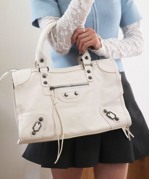 【※sanctum__,様、専用】ボストンバッグ　レザー　ロゴあり florist ボストンバッグ 「アイウェアケース付き」レザータッチ