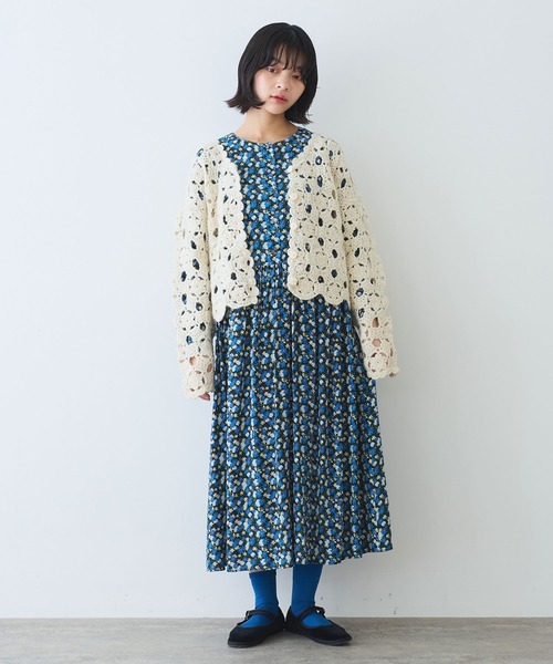 bulle de savon（ビュルデサボン）の「ネパールハンドニット かぎ針レース カーディガン（カーディガン/ボレロ・レディース・ホワイト/レッド/ブラック・FREE）」の10枚目の写真