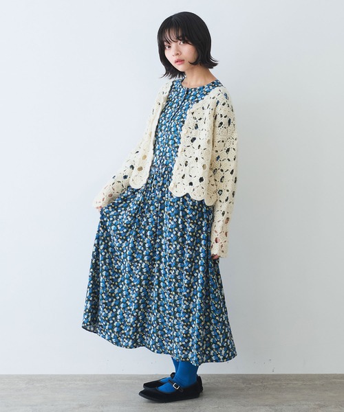 bulle de savon（ビュルデサボン）の「ネパールハンドニット かぎ針レース カーディガン（カーディガン/ボレロ・レディース・ホワイト/レッド/ブラック・FREE）」の14枚目の写真