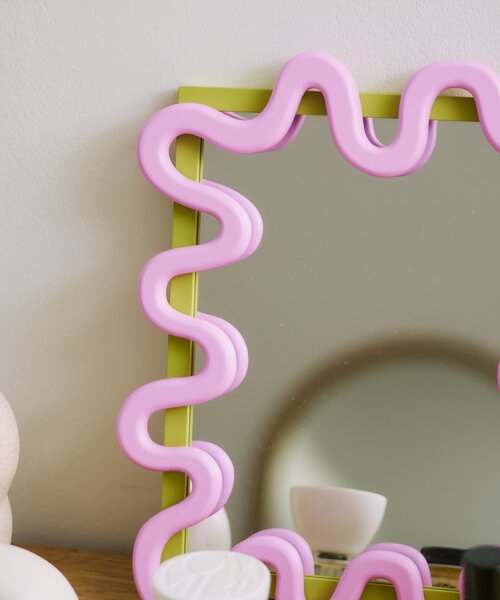 SAHIR（サヒール）の「【SAHIR サヒール】uneune mirror　うねうねミラー（ミラー・レディース・オレンジ/グリーン・0）」の4枚目の写真