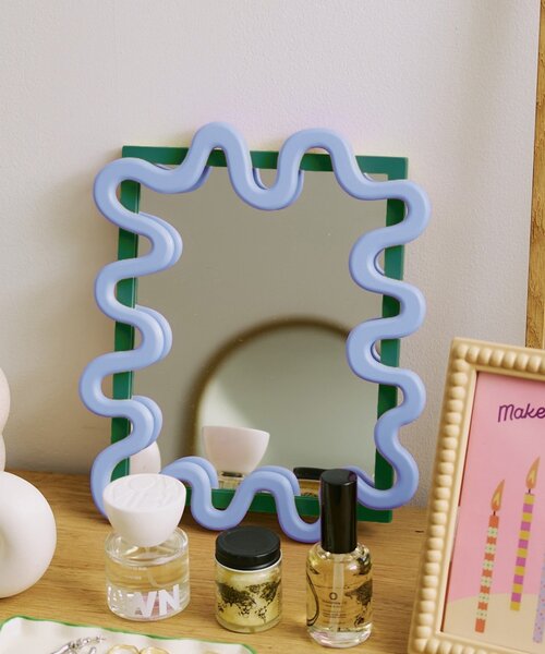 SAHIR(サヒール)の「EC限定カラー登場!【SAHIR サヒール】uneune mirror うねうねミラー(ミラー・レディース・オレンジ/グリーン/ブルー系その他/アイボリー・0)」の6枚目の写真