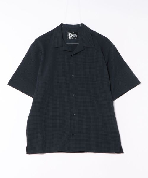 m.f.editorial（エムエフエディトリアル）の「【マシンウォッシャブル】m.f.エディトリアル メンズ circle motion Air オープンカラーストレッチ半袖シャツ(セットアップ可能)（シャツ/ブラウス・メンズ・ブラック/ネイビー・X-LARGE/LARGE/MEDIUM）」の3枚目の写真