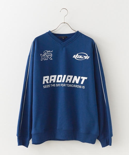 SUGGESTION（サジェッション）の「SUGGESTION/サジェッション サッカー デザイン トレーナー（スウェット・メンズ・ネイビー×ホワイト/ブラック×ホワイト/グレー×サックスブルー/グレー系その他/ブラック×グレー・M/L）」の5枚目の写真