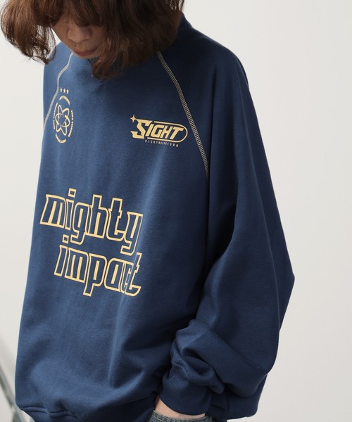 SUGGESTION（サジェッション）の「SUGGESTION/サジェッション サッカー デザイン トレーナー（スウェット・メンズ・ネイビー×ホワイト/ブラック×ホワイト/グレー×サックスブルー/グレー系その他/ブラック×グレー・M/L）」の17枚目の写真