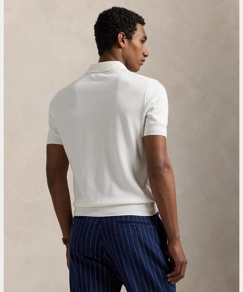 POLO RALPH LAUREN（ポロ ラルフ ローレン）の「コットン ポロカラー セーター（ニット/セーター・メンズ・ホワイト・L/M/S/XXL/XS/XL）」の6枚目の写真