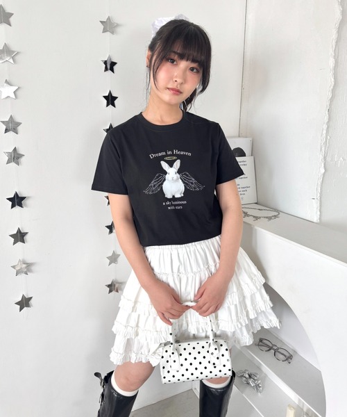 Loueme(ルエム)の「エンジェルバニーロゴTシャツ(Tシャツ/カットソー・レディース・グレー/ブラック/ホワイト・FREE)」の21枚目の写真