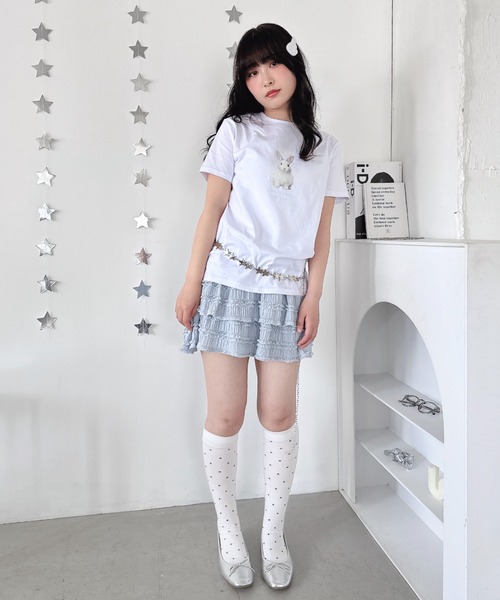 Loueme(ルエム)の「エンジェルバニーロゴTシャツ(Tシャツ/カットソー・レディース・グレー/ブラック/ホワイト・FREE)」の16枚目の写真