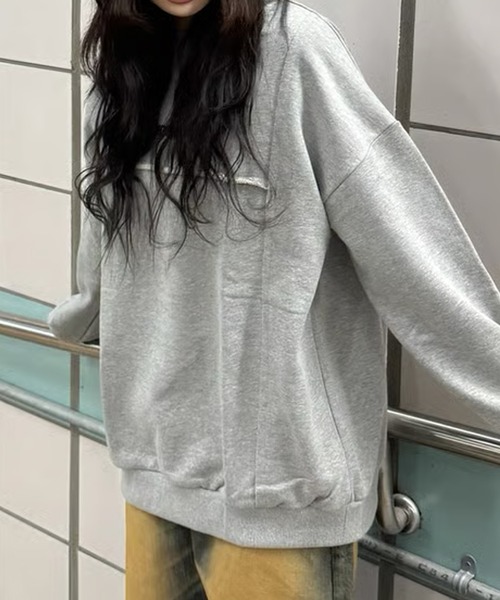 DAYDAY(デイデイ)の「ナショナルロゴクルーネックスウェット(スウェット・レディース・ネイビー/グレー・M/L/XL)」の7枚目の写真