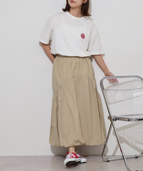 myke（ミーカ）の「myke サークルプリントビッグシルエットTシャツ（Tシャツ/カットソー・レディース・ホワイト/ブラック/ブルー/オフホワイト・M）」の15枚目の写真