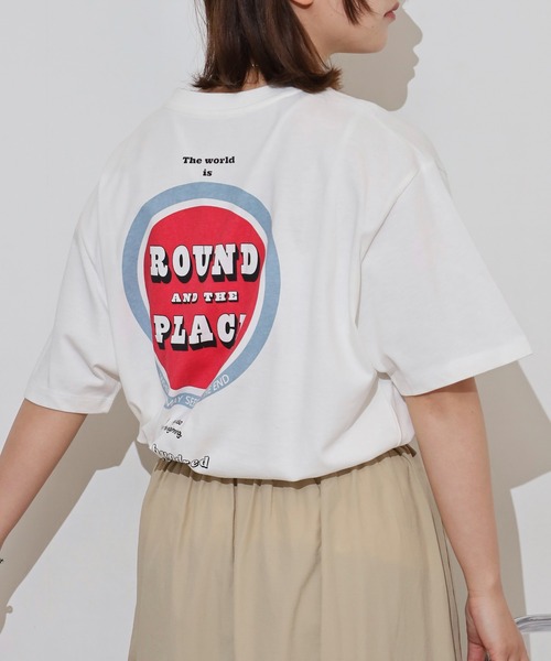 myke（ミーカ）の「myke サークルプリントビッグシルエットTシャツ（Tシャツ/カットソー・レディース・ホワイト/ブラック/ブルー/オフホワイト・M）」の13枚目の写真
