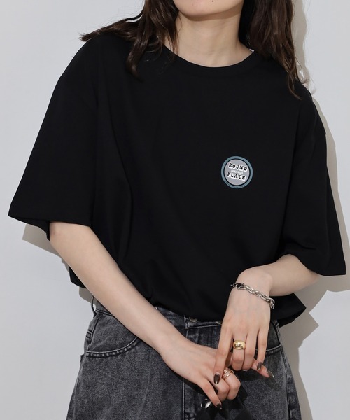 myke（ミーカ）の「myke サークルプリントビッグシルエットTシャツ（Tシャツ/カットソー・レディース・ホワイト/ブラック/ブルー/オフホワイト・M）」の17枚目の写真