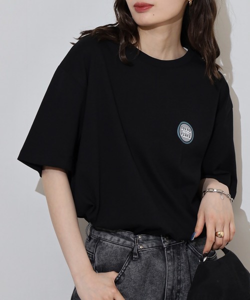 myke（ミーカ）の「myke サークルプリントビッグシルエットTシャツ（Tシャツ/カットソー・レディース・ホワイト/ブラック/ブルー/オフホワイト・M）」の18枚目の写真