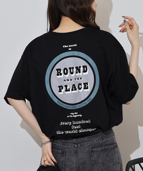 myke（ミーカ）の「myke サークルプリントビッグシルエットTシャツ（Tシャツ/カットソー・レディース・ホワイト/ブラック/ブルー/オフホワイト・M）」の19枚目の写真