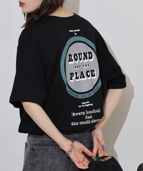 myke（ミーカ）の「myke サークルプリントビッグシルエットTシャツ（Tシャツ/カットソー・レディース・ホワイト/ブラック/ブルー/オフホワイト・M）」の20枚目の写真