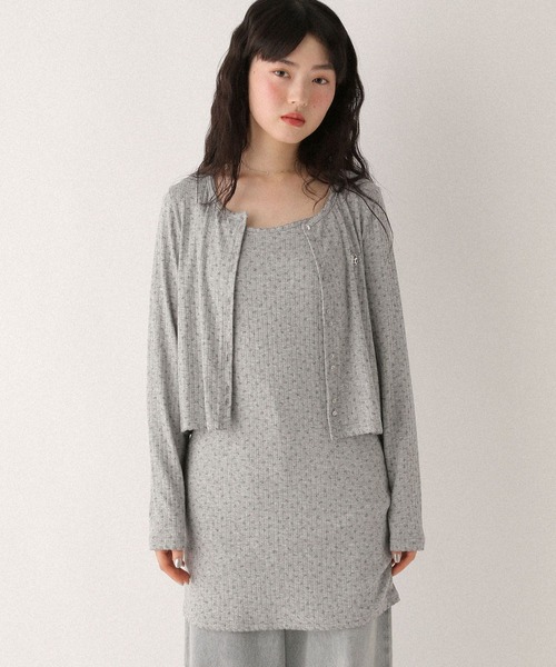 Heather(ヘザー)の「パターンメッシュカット2Pワンピース 571639(ワンピース・レディース・グレー系その他/ホワイト系その他/ネイビー・FREE)」の2枚目の写真