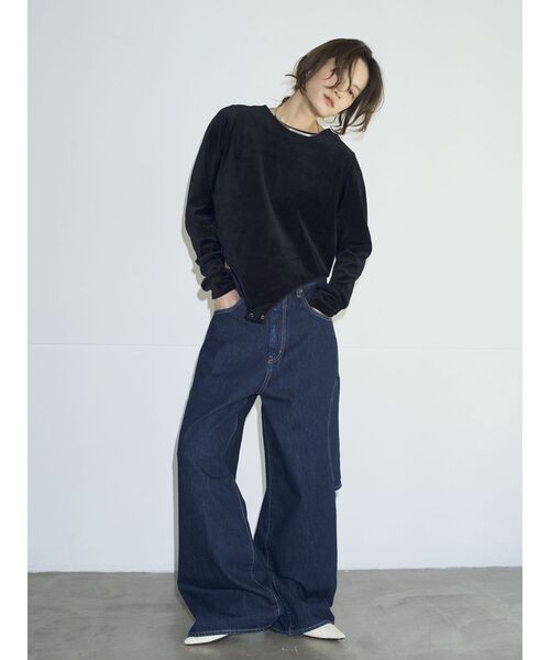 Htage（テージ）の「【Htage】サイドカットデザインルーズデニム（デニムパンツ・レディース・インディゴブルー・24inch/25inch/26inch）」の15枚目の写真