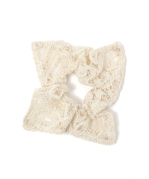 LEPSIM(レプシィム)の「レースシュシュ 499794(シュシュ・レディース・ブラック/アイボリー・ONE SIZE)」の7枚目の写真