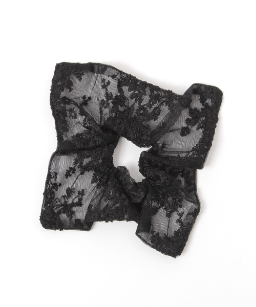 LEPSIM(レプシィム)の「レースシュシュ 499794(シュシュ・レディース・ブラック/アイボリー・ONE SIZE)」の6枚目の写真