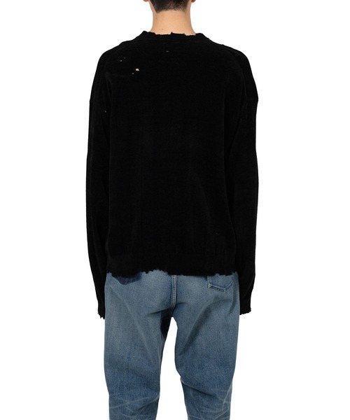 Maison MIHARA YASUHIRO（メゾンミハラヤスヒロ）の「Distressed Knit Sweater（ニット/セーター・メンズ・ブラック・46/44/48）」の5枚目の写真
