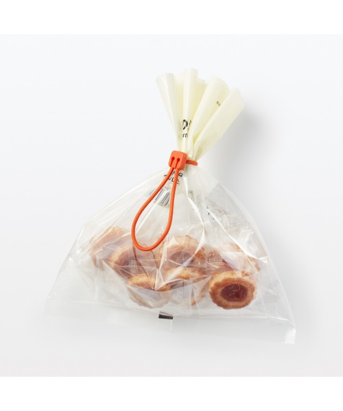 無印良品（ムジルシリョウヒン）の「ロック付き結束ゴムバンド　３色セット　オレンジ・ライトグレー・ダークグレー（ステーショナリー・メンズ・その他・FREE）」の7枚目の写真