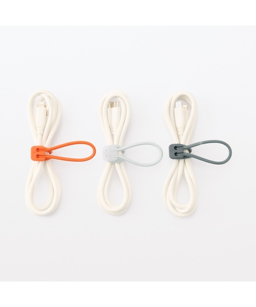 無印良品（ムジルシリョウヒン）の「ロック付き結束ゴムバンド　３色セット　オレンジ・ライトグレー・ダークグレー（ステーショナリー・メンズ・その他・FREE）」の5枚目の写真