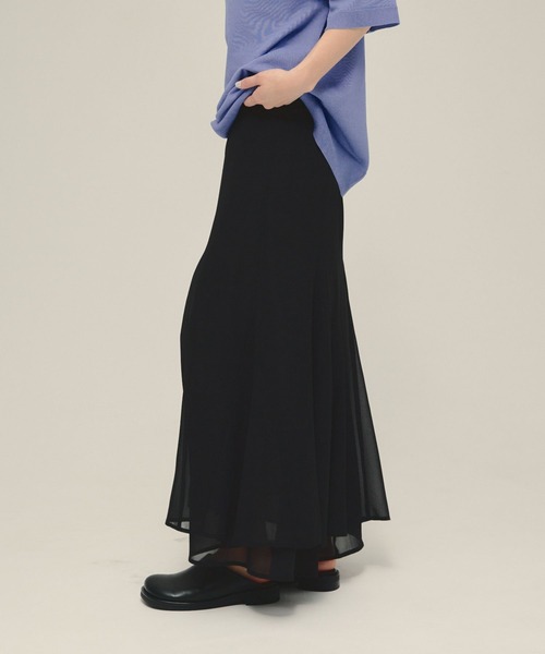 eL(エル)の「【eL】Tight Flare Skirt/572923(スカート・レディース・ネイビー/ブラック・FREE)」の7枚目の写真