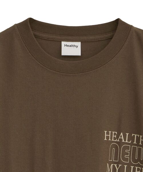 Tiara（ティアラ）の「【HEALTHY DENIM/ヘルシーデニム】Tシャツ（Healthy New My Life）（Tシャツ/カットソー・レディース・ネイビー/ブラウン/ホワイト・FREE）」の5枚目の写真
