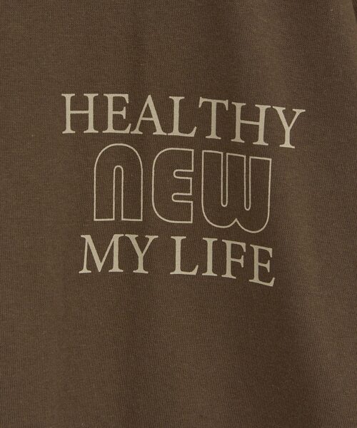 Tiara（ティアラ）の「【HEALTHY DENIM/ヘルシーデニム】Tシャツ（Healthy New My Life）（Tシャツ/カットソー・レディース・ネイビー/ブラウン/ホワイト・FREE）」の8枚目の写真